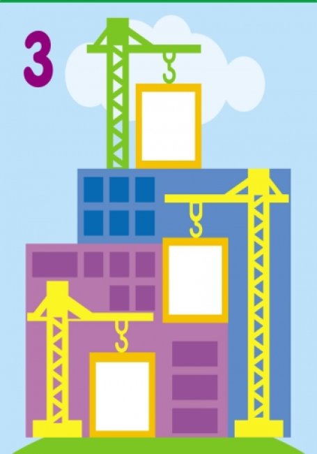 Мозаїка з наліпок. Для дітей від 3 років. Квадратики